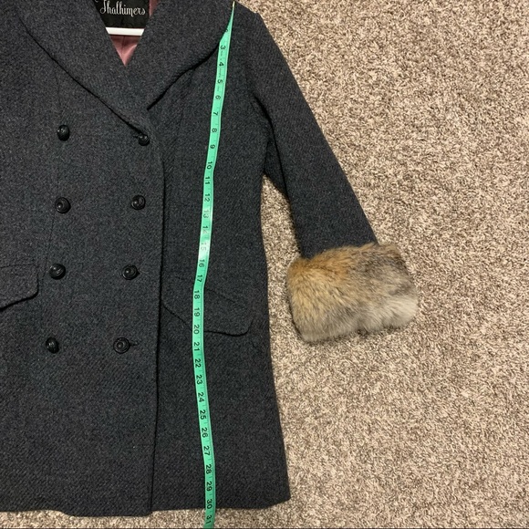 Thalhimers vintage fur charcoal gray coat - Picture 13 of 14